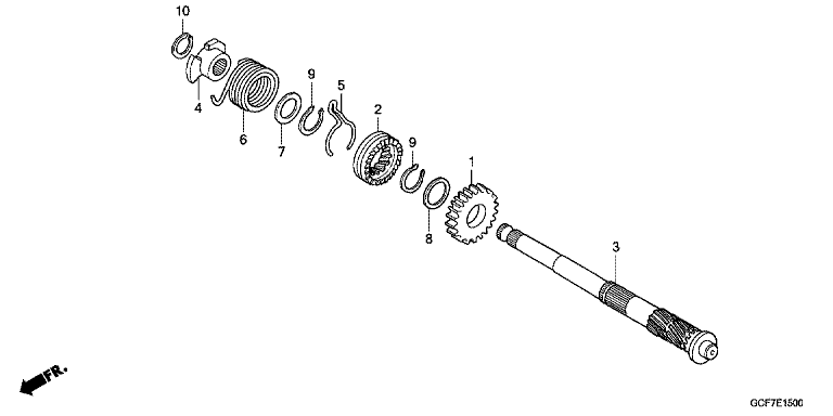 KICK STARTER SPINDLE