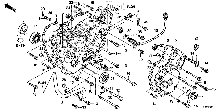 REAR CRANKCASE COVER