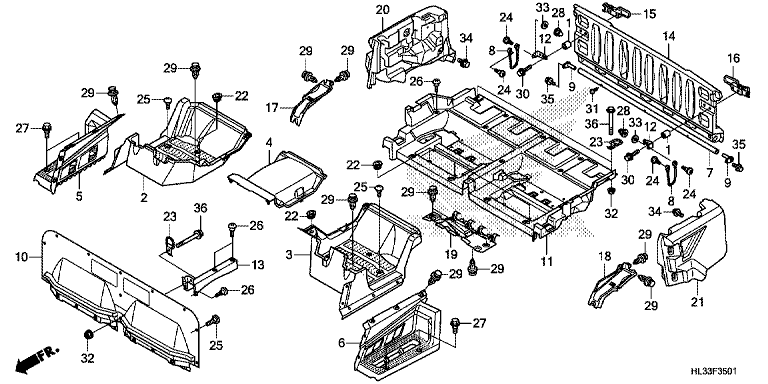 BED PLATE/REAR GATE (SXS700M4/M4P)