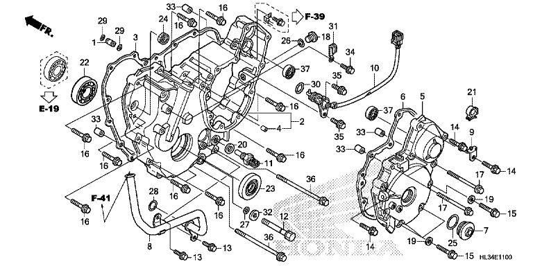 REAR CRANKCASE COVER