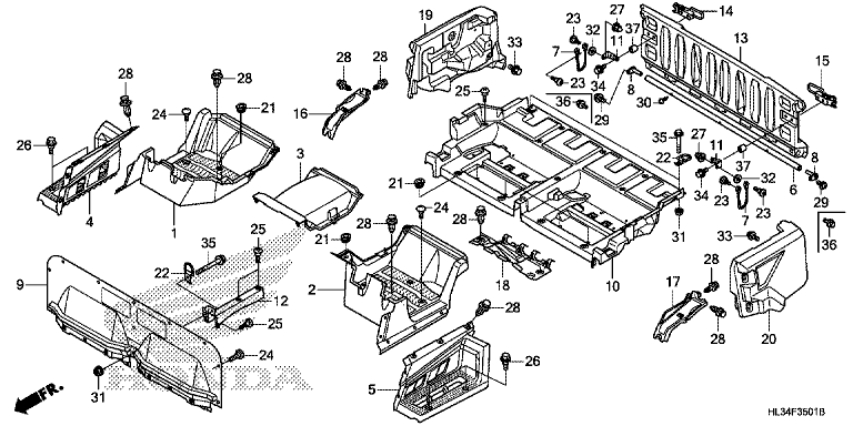 BED PLATE/REAR GATE (2)