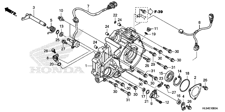 REAR CRANKCASE COVER