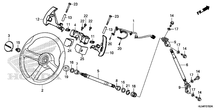 STEERING WHEEL/STEERING SHAFT