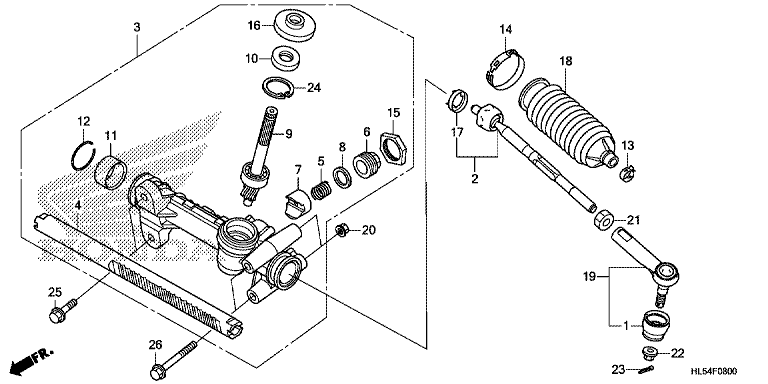 STEERING GEAR BOX/TIE ROD