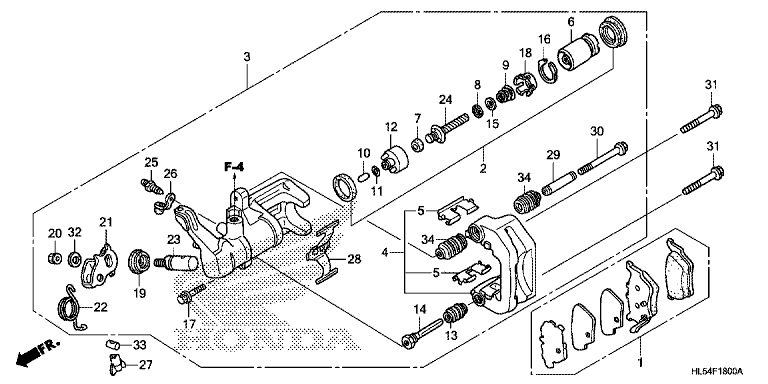 REAR BRAKE CALIPER