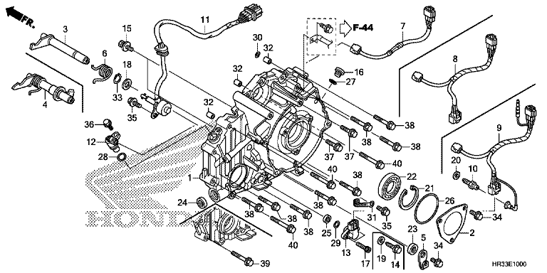 REAR CRANKCASE COVER