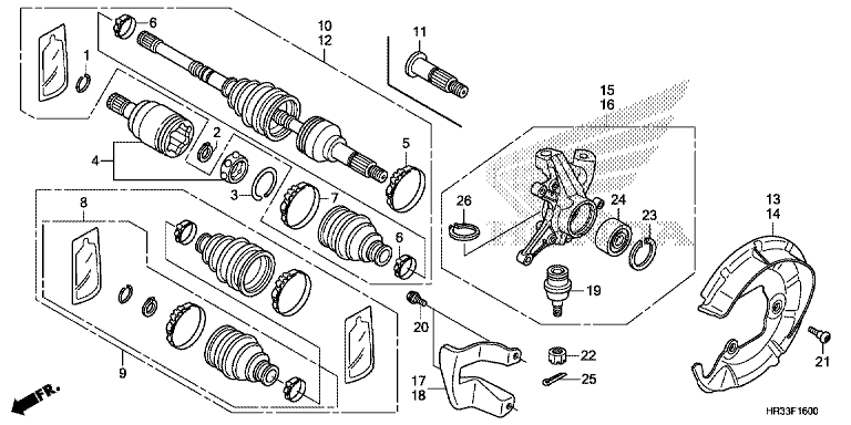 FRONT KNUCKLE/FRONT DRIVE SHAFT