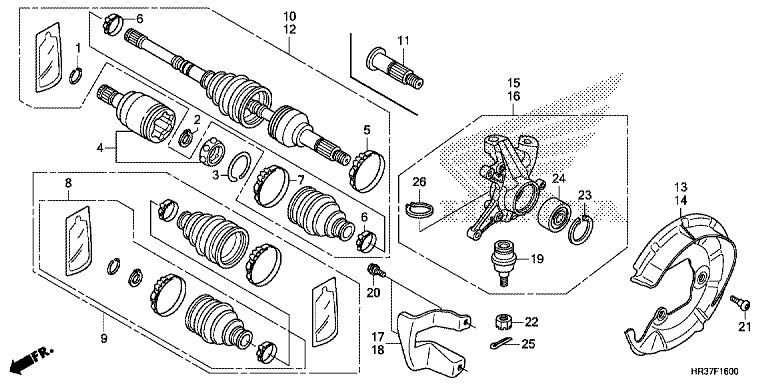 FRONT KNUCKLE/FRONT DRIVE SHAFT