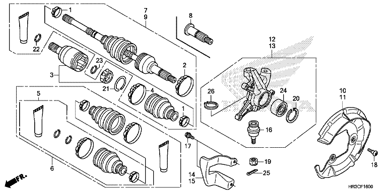 FRONT KNUCKLE/FRONT DRIVE SHAFT