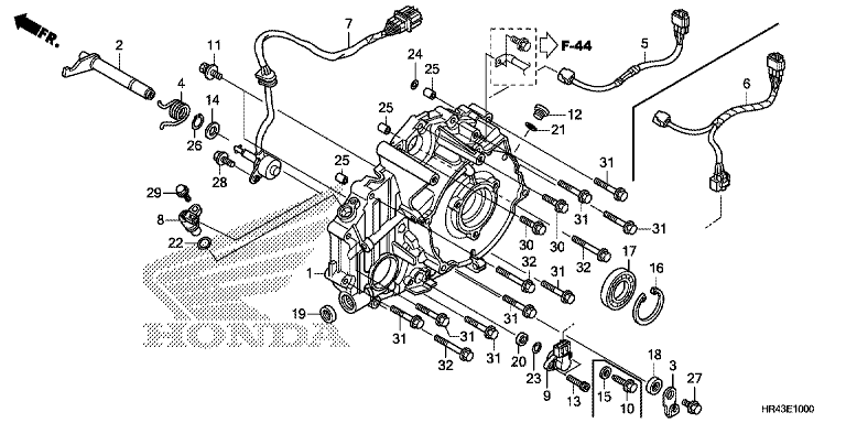 REAR CRANKCASE COVER