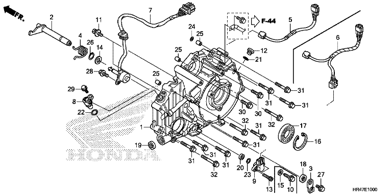 REAR CRANKCASE COVER