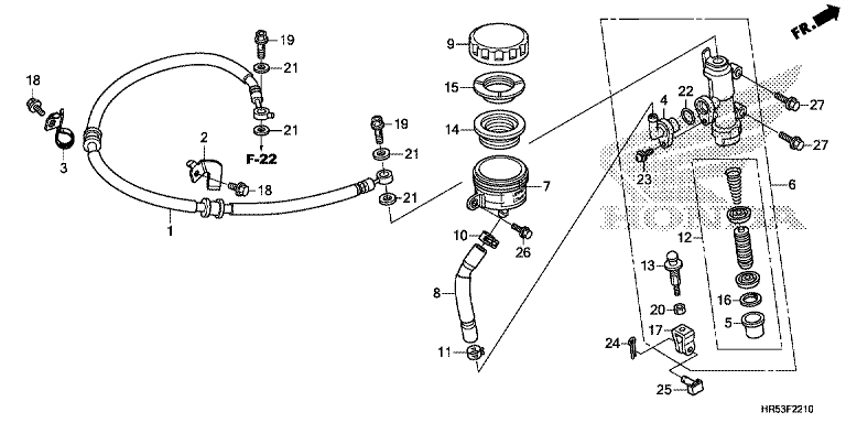 REAR BRAKE MASTER CYLINDER