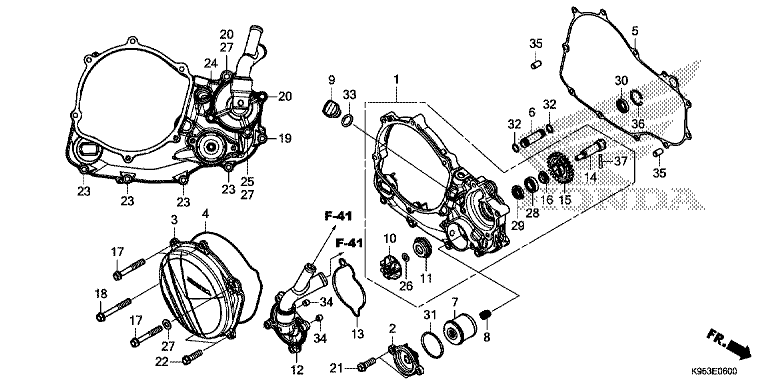 RIGHT CRANKCASE COVER/WATER PUMP