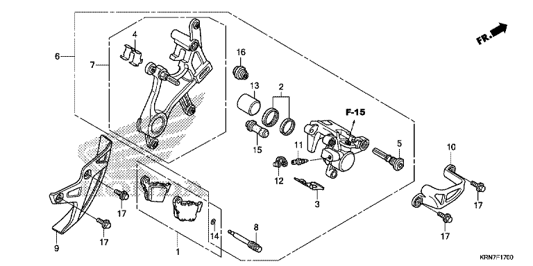 REAR BRAKE CALIPER