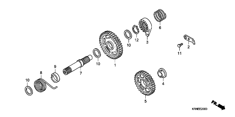 KICK STARTER SPINDLE