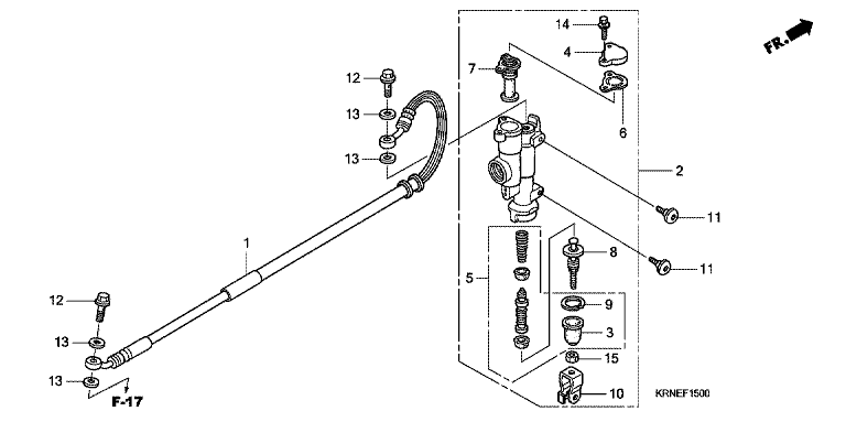 RR. BRAKE MASTER CYLINDER