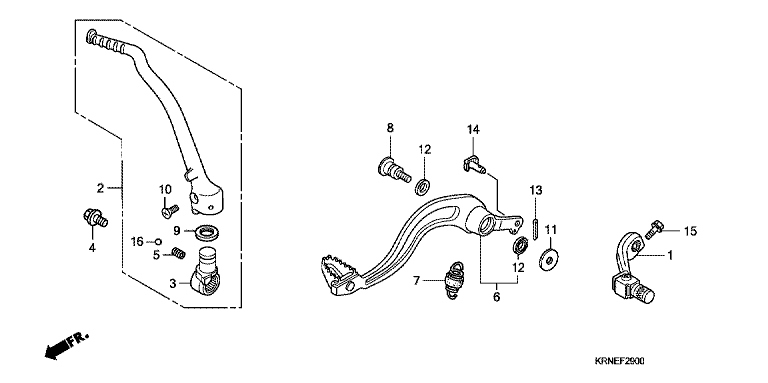 PEDAL/KICK STARTER ARM