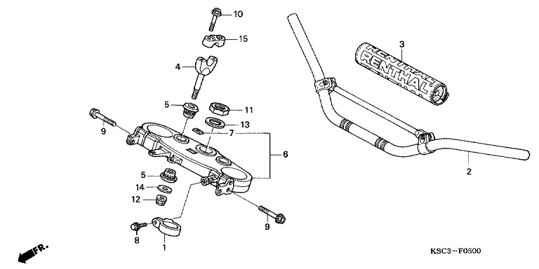 HANDLE PIPE/TOP BRIDGE