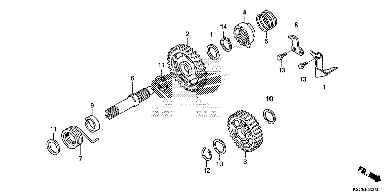 KICK STARTER SPINDLE