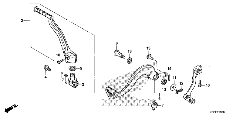 PEDAL/KICK STARTER ARM