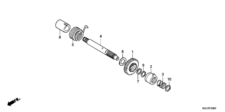 KICK STARTER SPINDLE