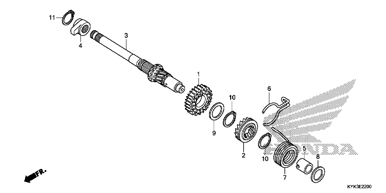 KICK STARTER SPINDLE