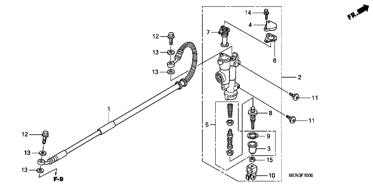 RR. BRAKE MASTER CYLINDER