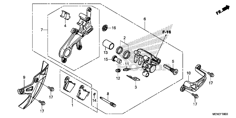 REAR BRAKE CALIPER