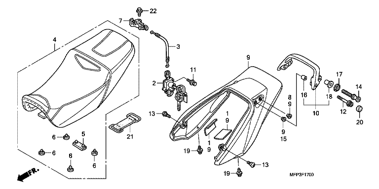 SEAT/REAR COWL