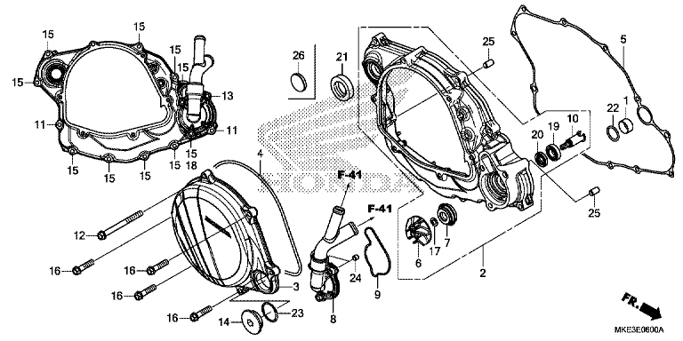 RIGHT CRANKCASE COVER/WATER PUMP