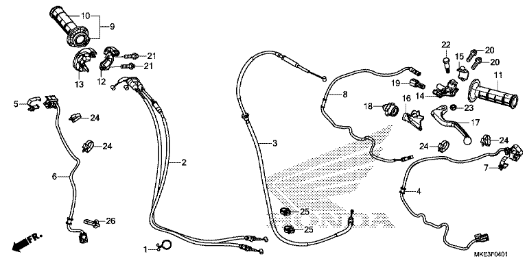 HANDLE LEVER/SWITCH/CABLE (CRF450RJ/RXJ)