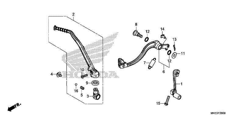 PEDAL/KICK STARTER ARM