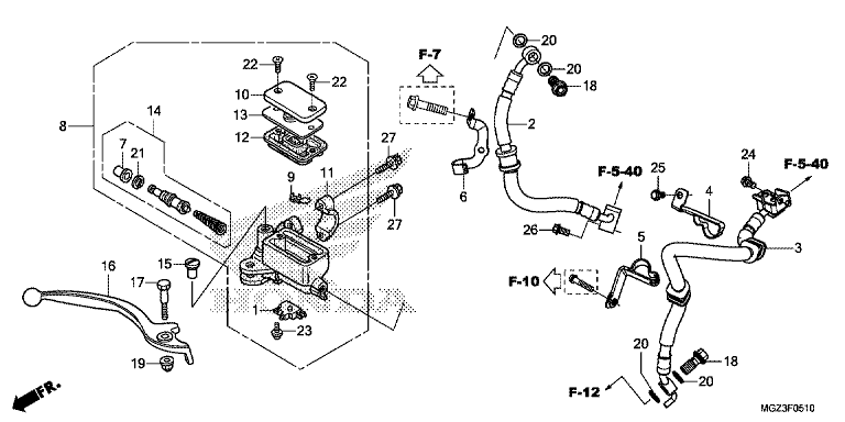 FRONT BRAKE MASTER CYLINDER (ABS)