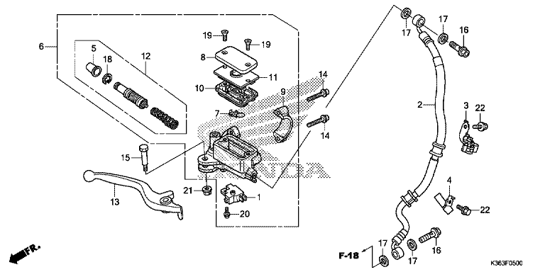 FR. BRAKE MASTER CYLINDER