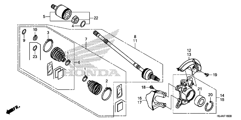 FRONT KNUCKLE/FRONT DRIVESHAFT