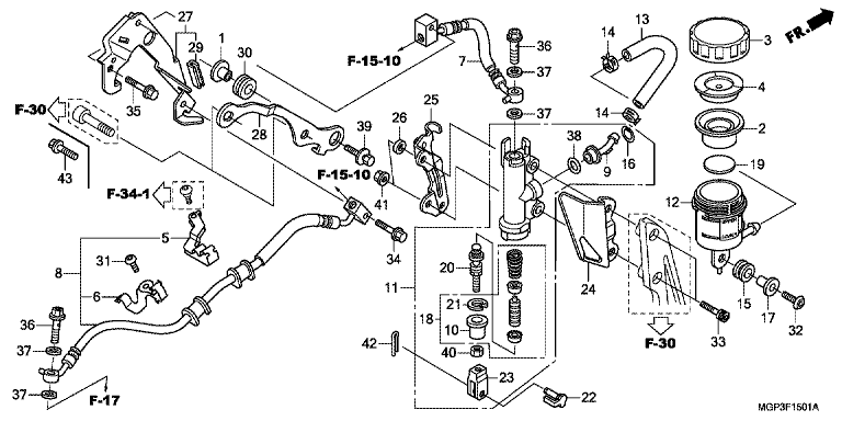 REAR BRAKE MASTER CYLINDER