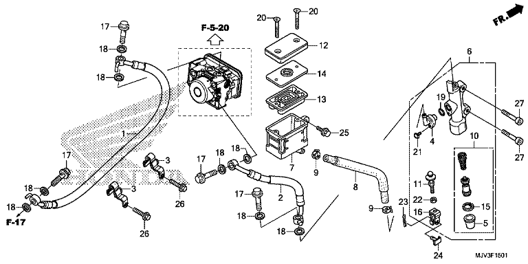 REAR BRAKE MASTER CYLINDER