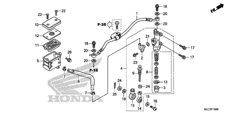 REAR BRAKE MASTER CYLINDER