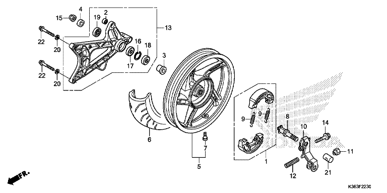 REAR WHEEL/SWINGARM