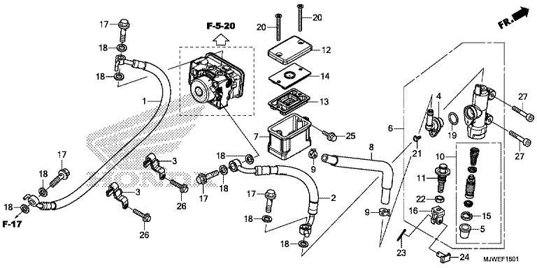 REAR BRAKE MASTER CYLINDER