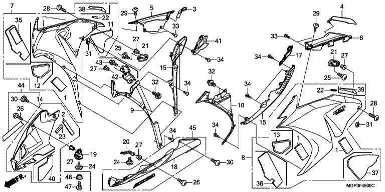 MIDDLE COWL