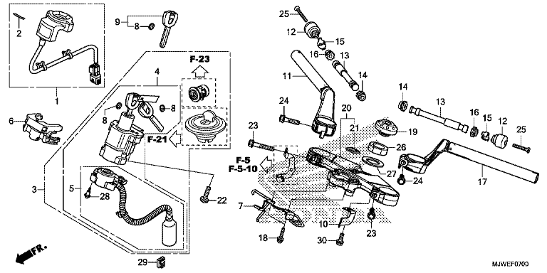 HANDLE PIPE/TOP BRIDGE