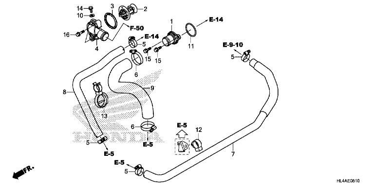 WATER HOSE/THERMOSTAT