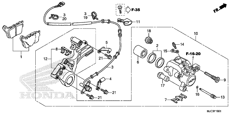 REAR BRAKE CALIPER