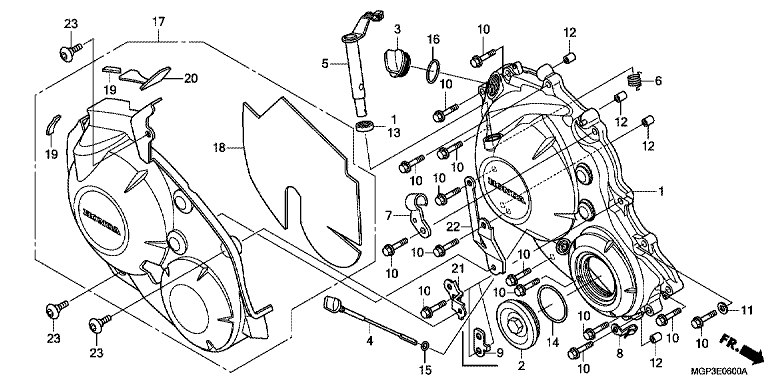 RIGHT CRANKCASE COEVR