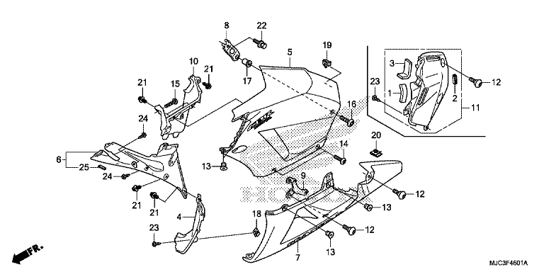 MIDDLE COWL/LOWER COWL (L.)