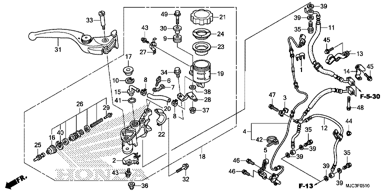 FR. BRAKE MASTER CYLINDER