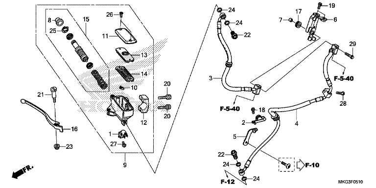 FR. BRAKE MASTER CYLINDER