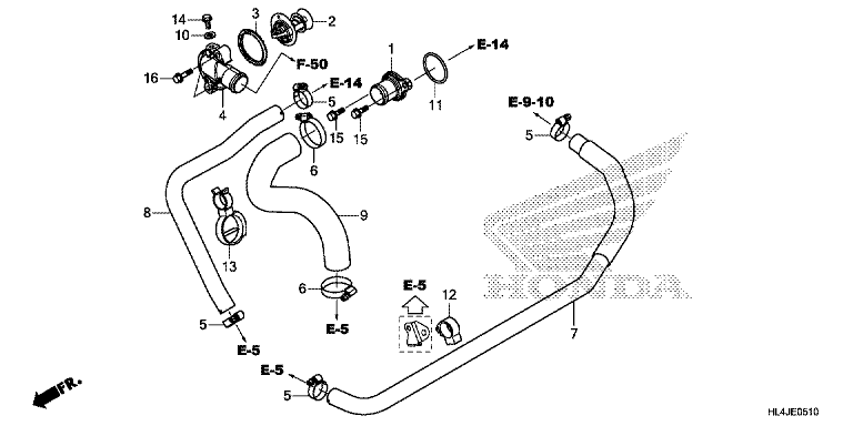 WATER HOSE/THERMOSTAT