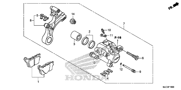 REAR BRAKE CALIPER